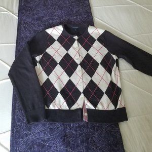 EUC Land's End women's argyle sweater Small petite